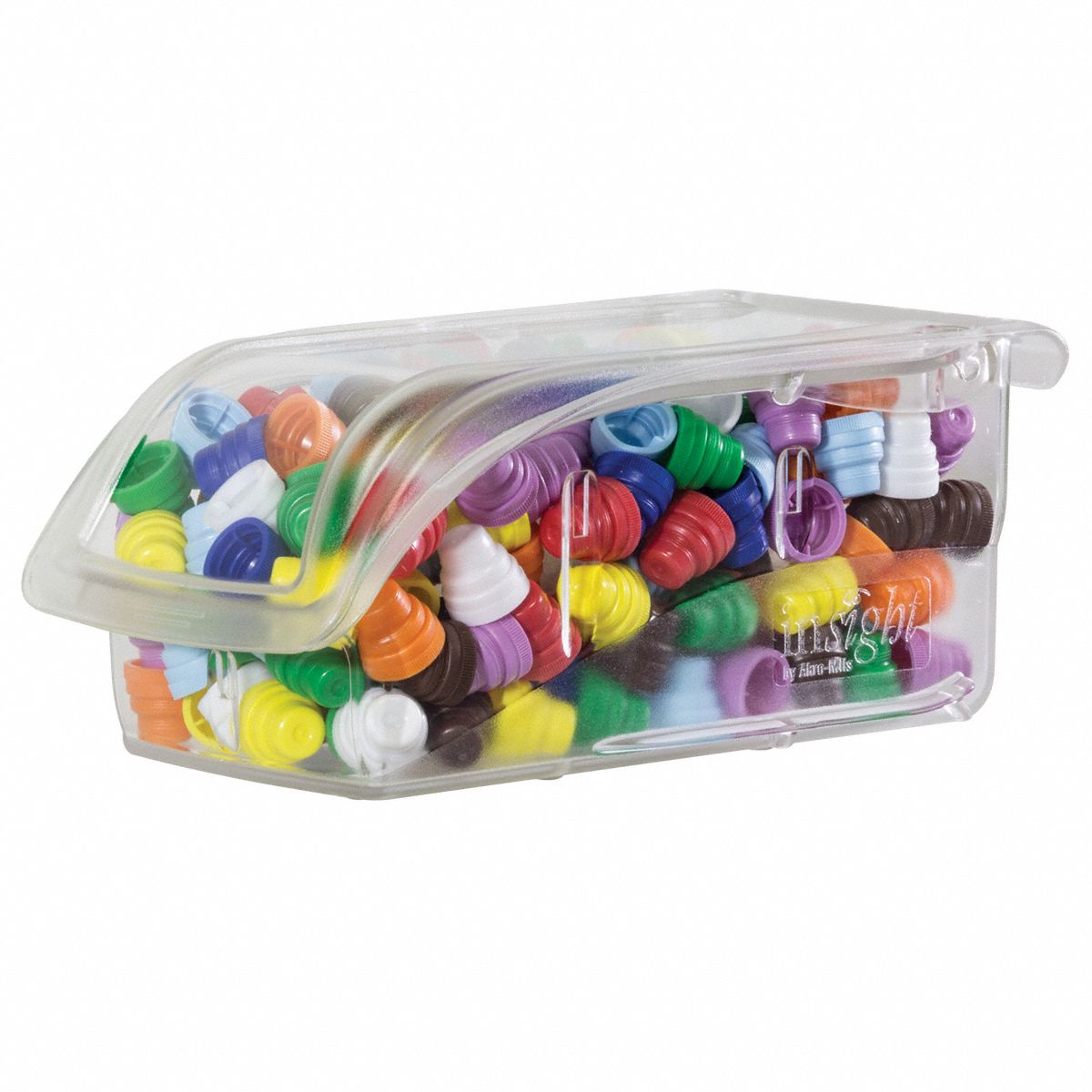 AKROMILS Hang and Stack Bin 4 1/8 in x 7 3/8 in x 3 1/4 in, Clear