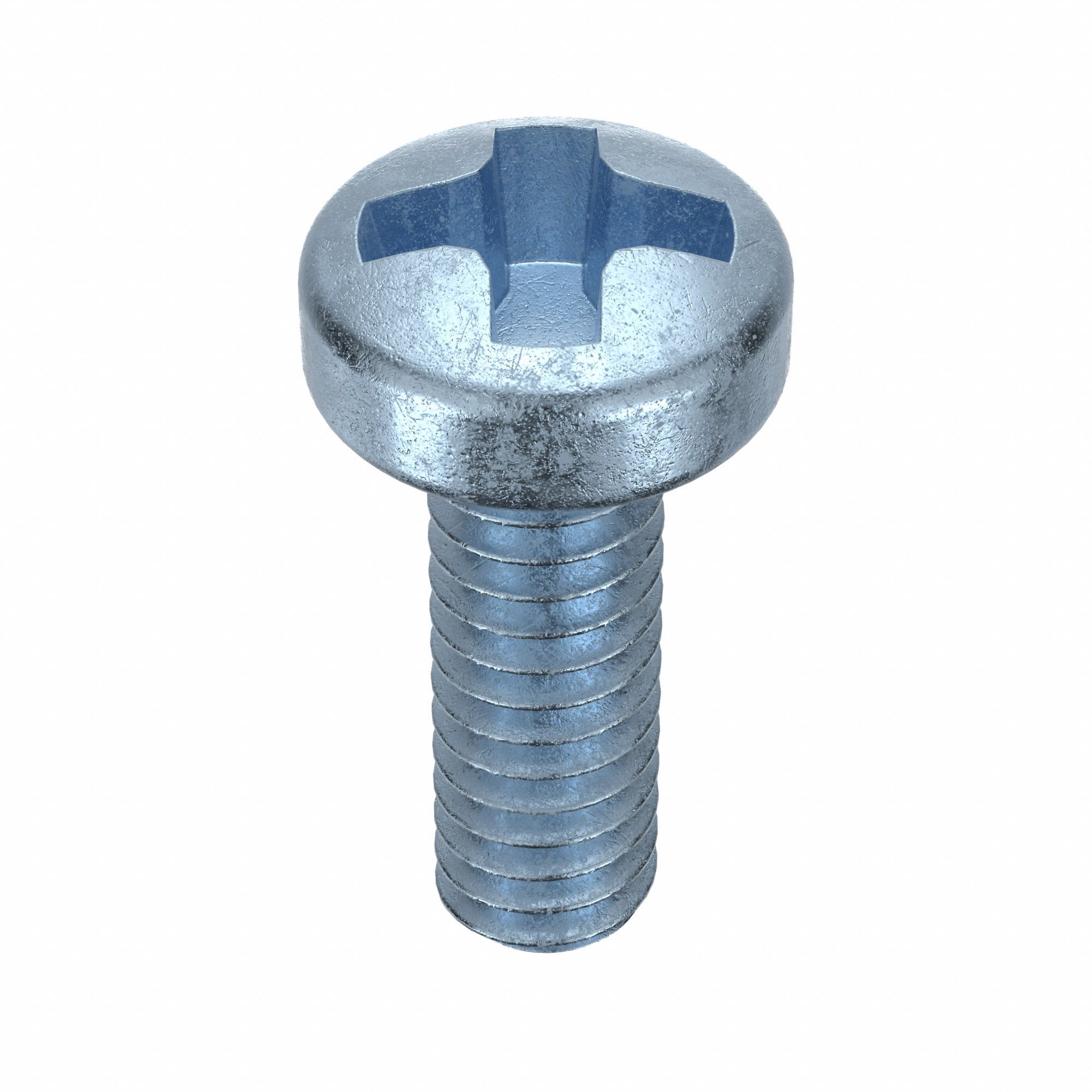 Machine Screw: M2x0.40 Thread Size, 6 mm Lg, Class 4.8, Steel, Zinc-Plated, Cheese, Phillips, 100 PK
