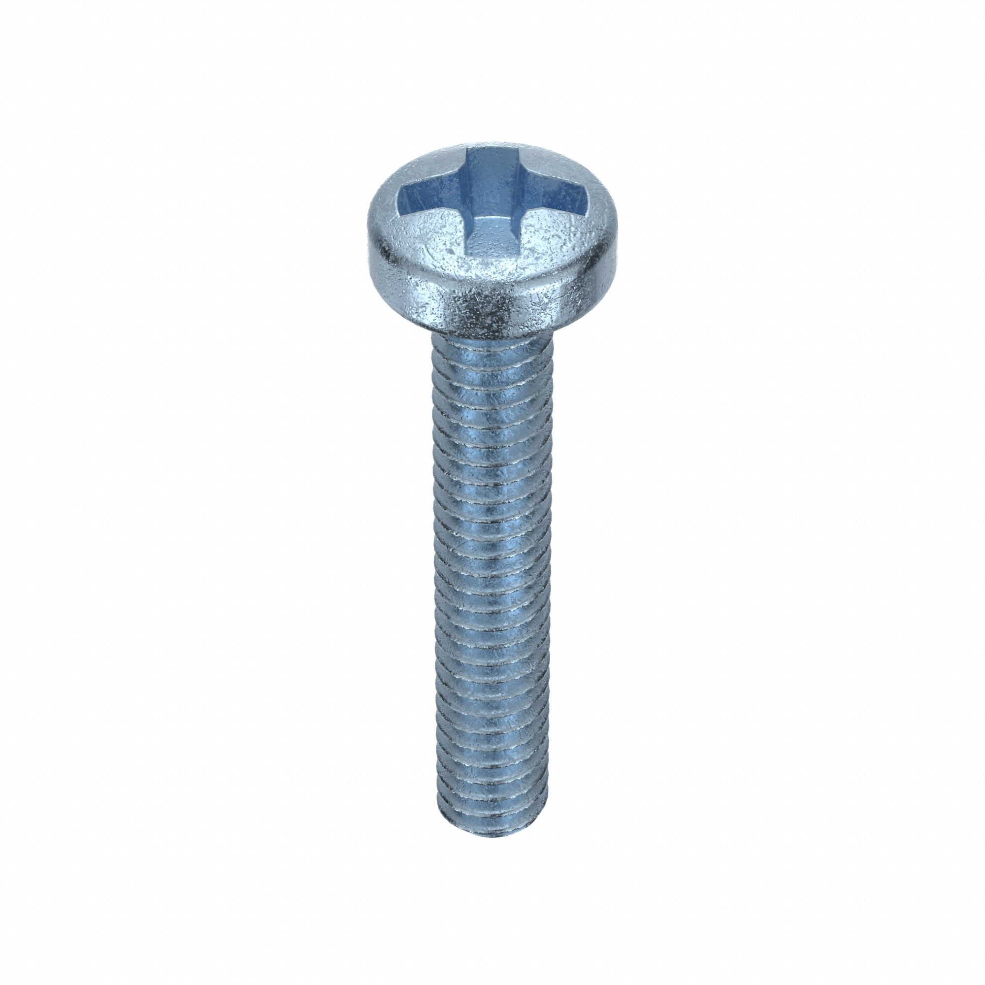 Machine Screws: M2x0.40 Thread Size, 12 mm Lg, Steel, Zinc-Plated, Pan, Phillips, 100 PK