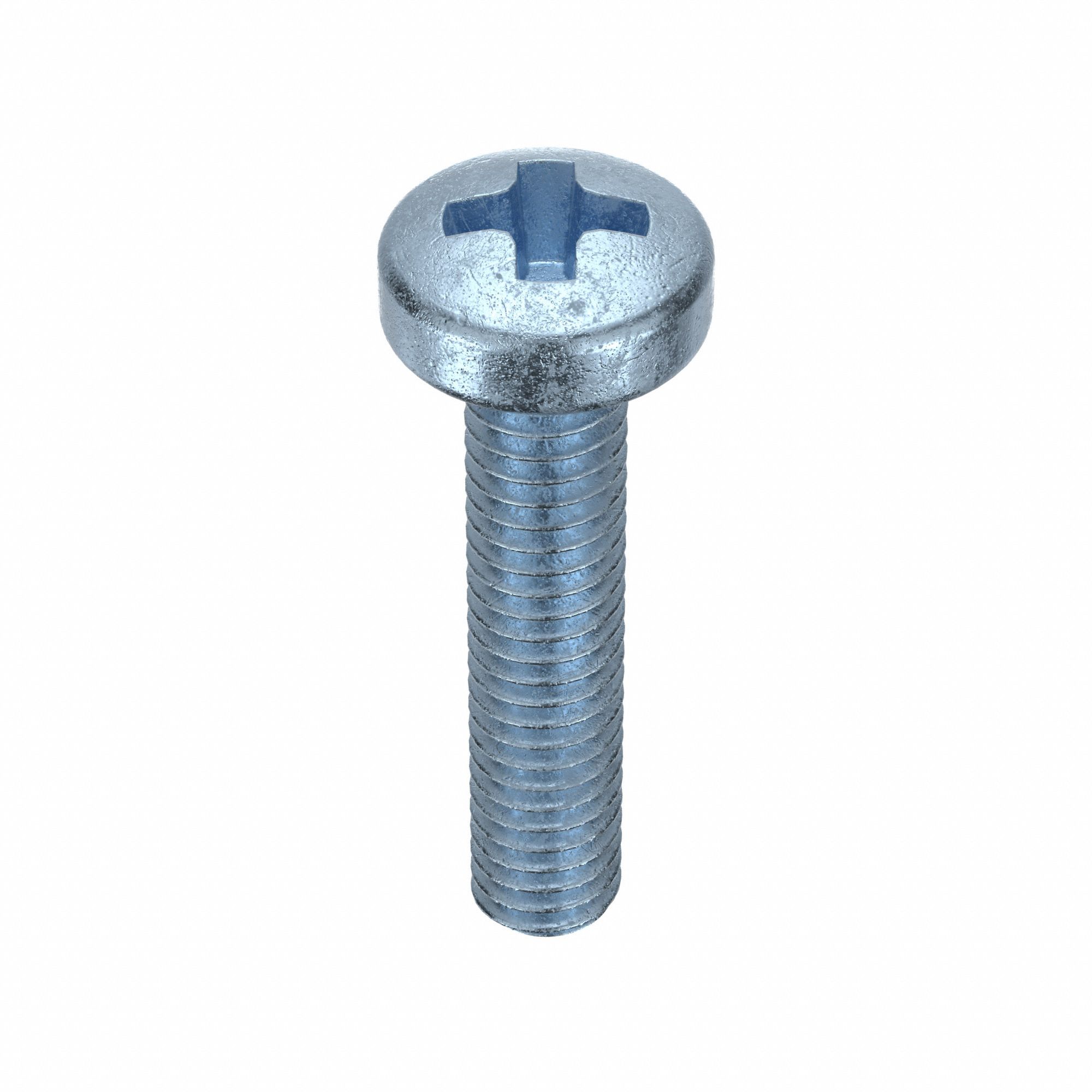 Machine Screw: M2.5x0.45 Thread Size, 12 mm Lg, Class 4.8, Steel, Zinc-Plated, Cheese, 100 PK