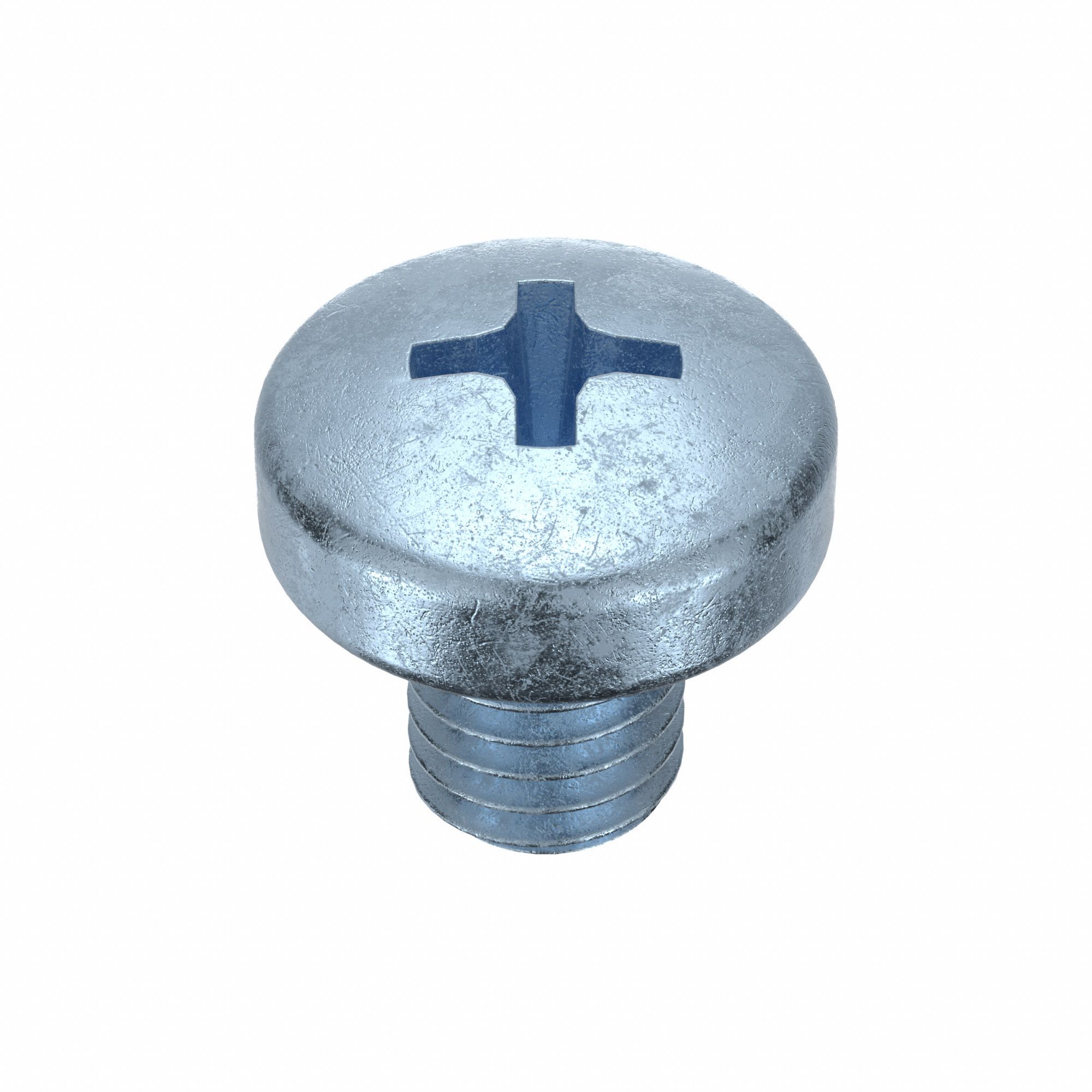 Machine Screws: M5x0.80 Thread Size, 6 mm Lg, Steel, Zinc-Plated, Pan, Phillips, 100 PK