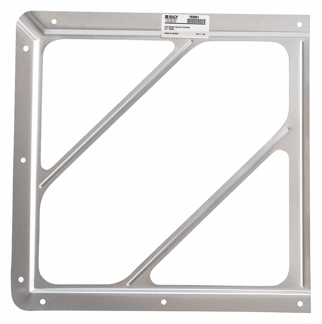 FRONT PLATE PLACARD HOLDER, 10-3/4" H