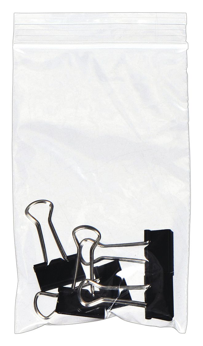 Plastic Zip Bags 100pk - Several Sizes Available