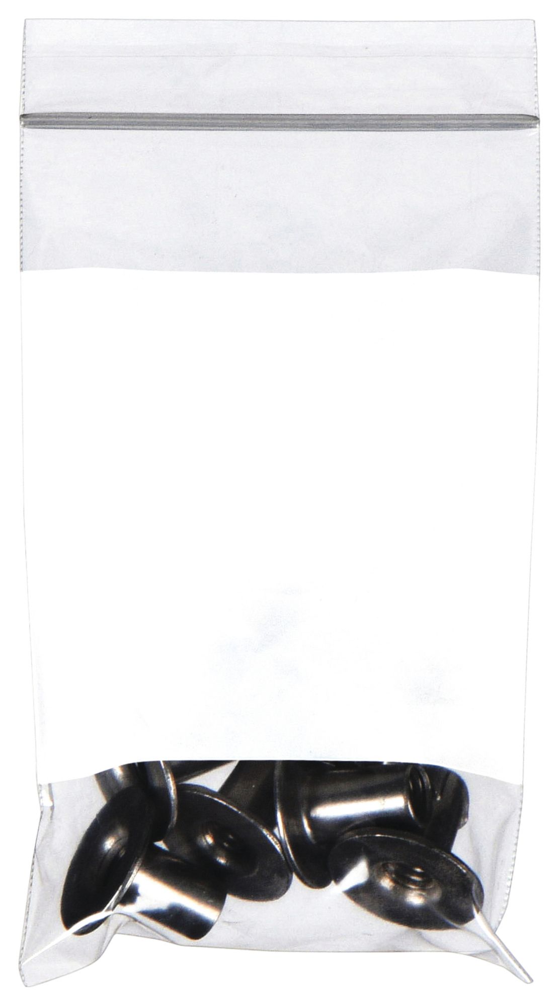 RECLOSABLE POLY BAG, 4 MIL THICK, 3 IN W, 5 IN L, FLAT, BAG, ZIP, 100 PK