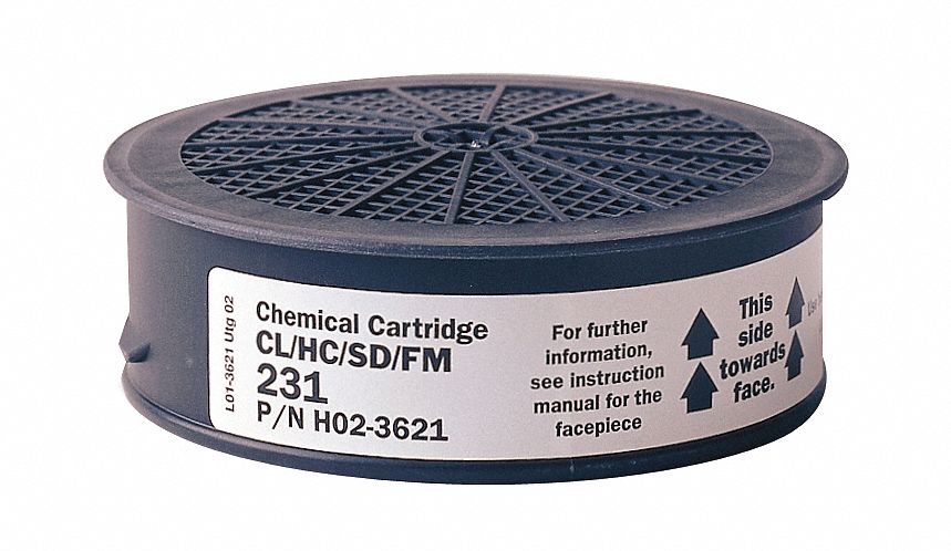 Cartridge: Chlorine (CL)/Formaldehyde (FM)/Hydrogen Chloride (HC)/Sulfur Dioxide (SD), 4 PK