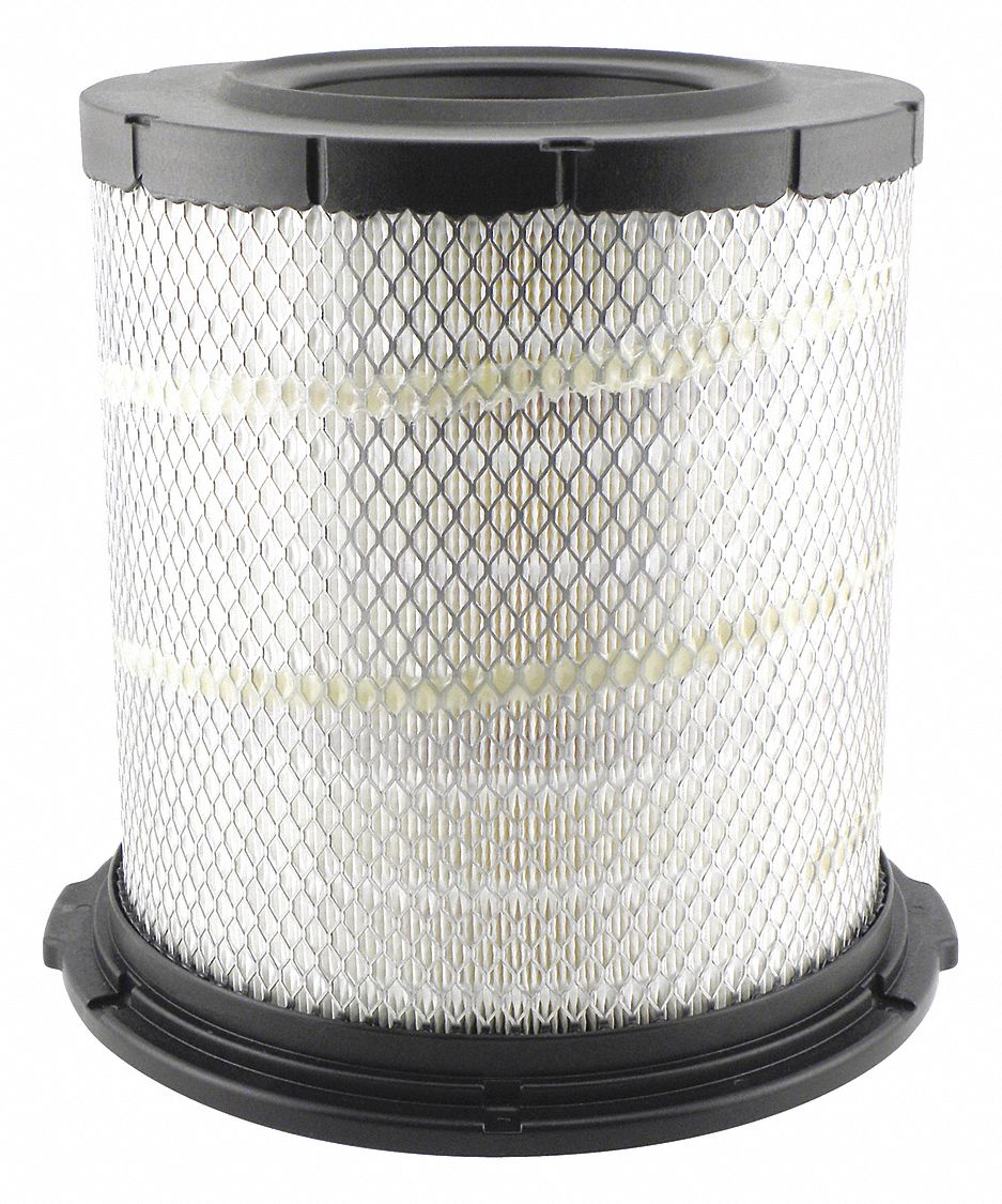 Automotive Air Filter: Round-Oval, Engine, Round, Radial Seal, 11 3/8 in Overall Ht