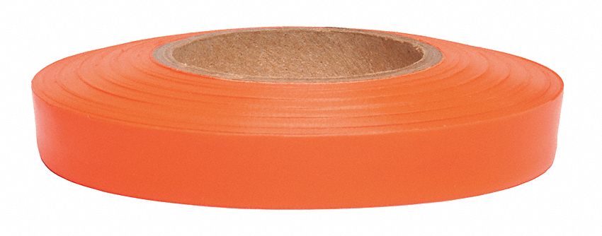 Flagging Tape, Orng Glo, 150ft x 1/2 In