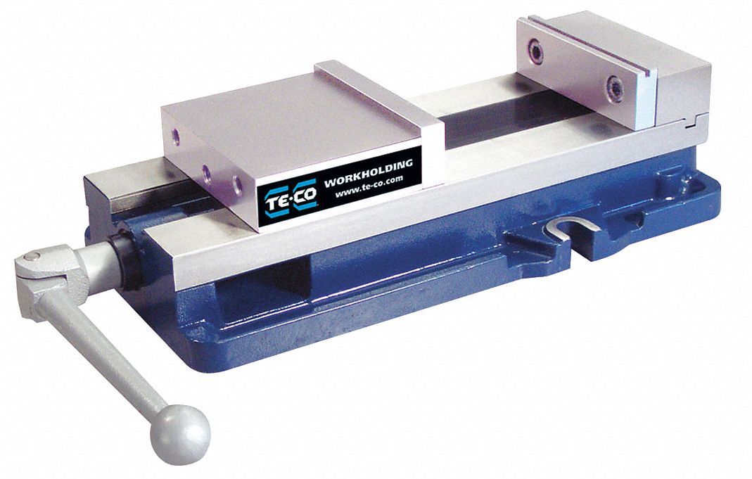 TECO Machine Vise, Manual Milling 6 in Single Station, Fixed Base, 9