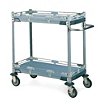 Chemical-Resistant Utility Carts with Antimicrobial Lipped Plastic Shelves image