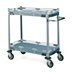 Chemical-Resistant Utility Carts with Antimicrobial Lipped Plastic Shelves