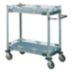 Chemical-Resistant Utility Carts with Antimicrobial Lipped Plastic Shelves