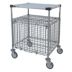 Corrosion-Resistant Wire Security Carts with Solid Top Shelf