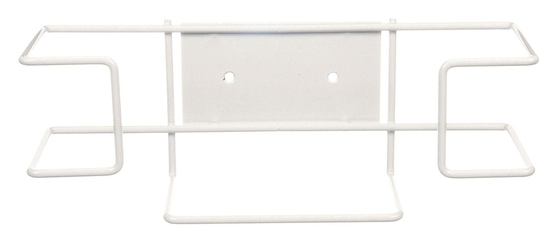 GLOVE BOX DISPENSER, 1 BOX, ENAMEL-COATED STEEL WIRE, WHITE, TOP LOAD