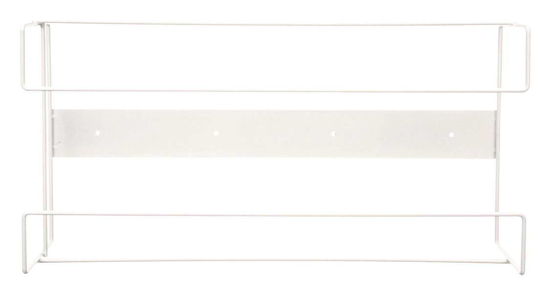 GLOVE BOX DISPENSER, 4 BOXES, ENAMEL-COATED STEEL WIRE, WHITE, LEFT LOAD