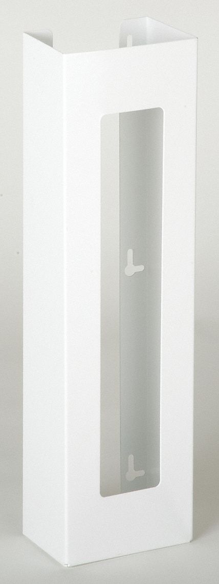 VERTICAL GLOVE DISPENSER, 2 BOXES, POWDER-COATED STEEL, WHITE