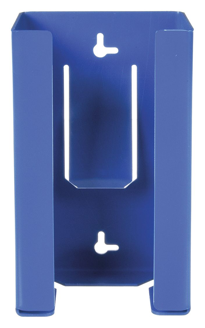 GLOVE BOX DISPENSER, 1 BOX, ACRYLIC PLASTIC, BLUE, TOP LOAD