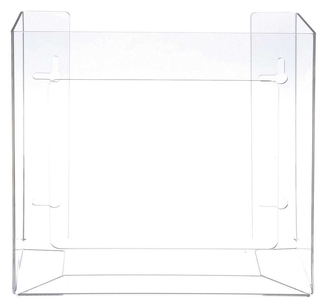 GLOVE BOX DISPENSER, 2 BOXES, ACRYLIC PLASTIC, CLEAR, TOP LOAD