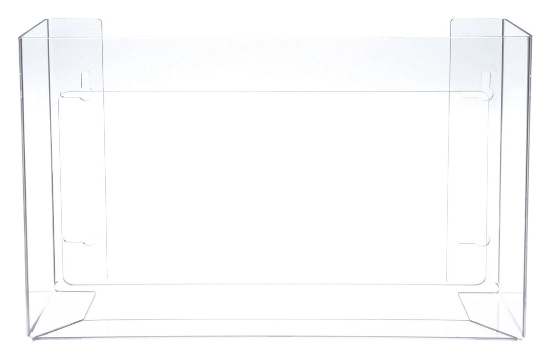 GLOVE BOX DISPENSER, 3 BOXES, ACRYLIC PLASTIC, CLEAR, TOP LOAD