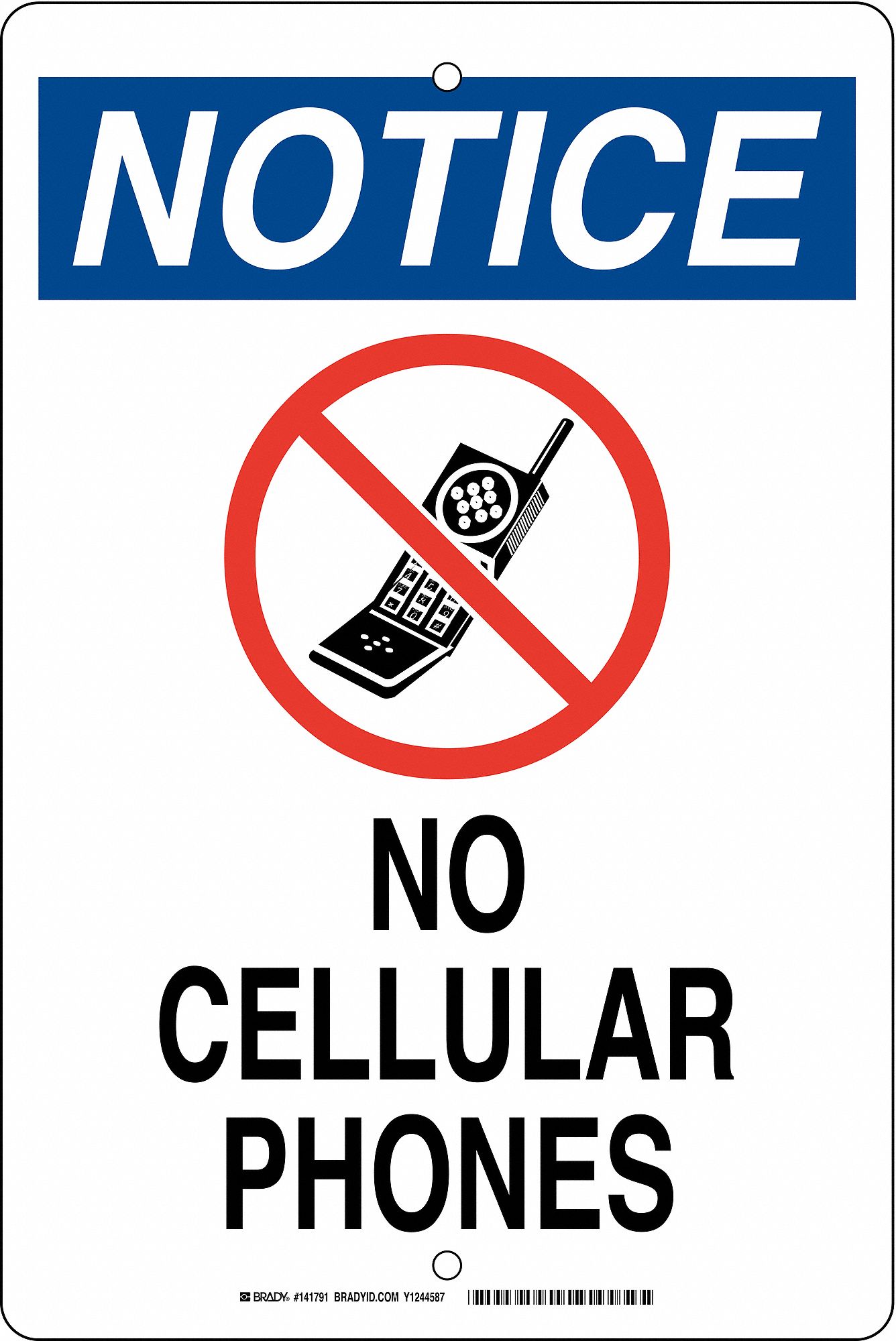 Notice Security Sign, 18 x 12In, ENG, SURF