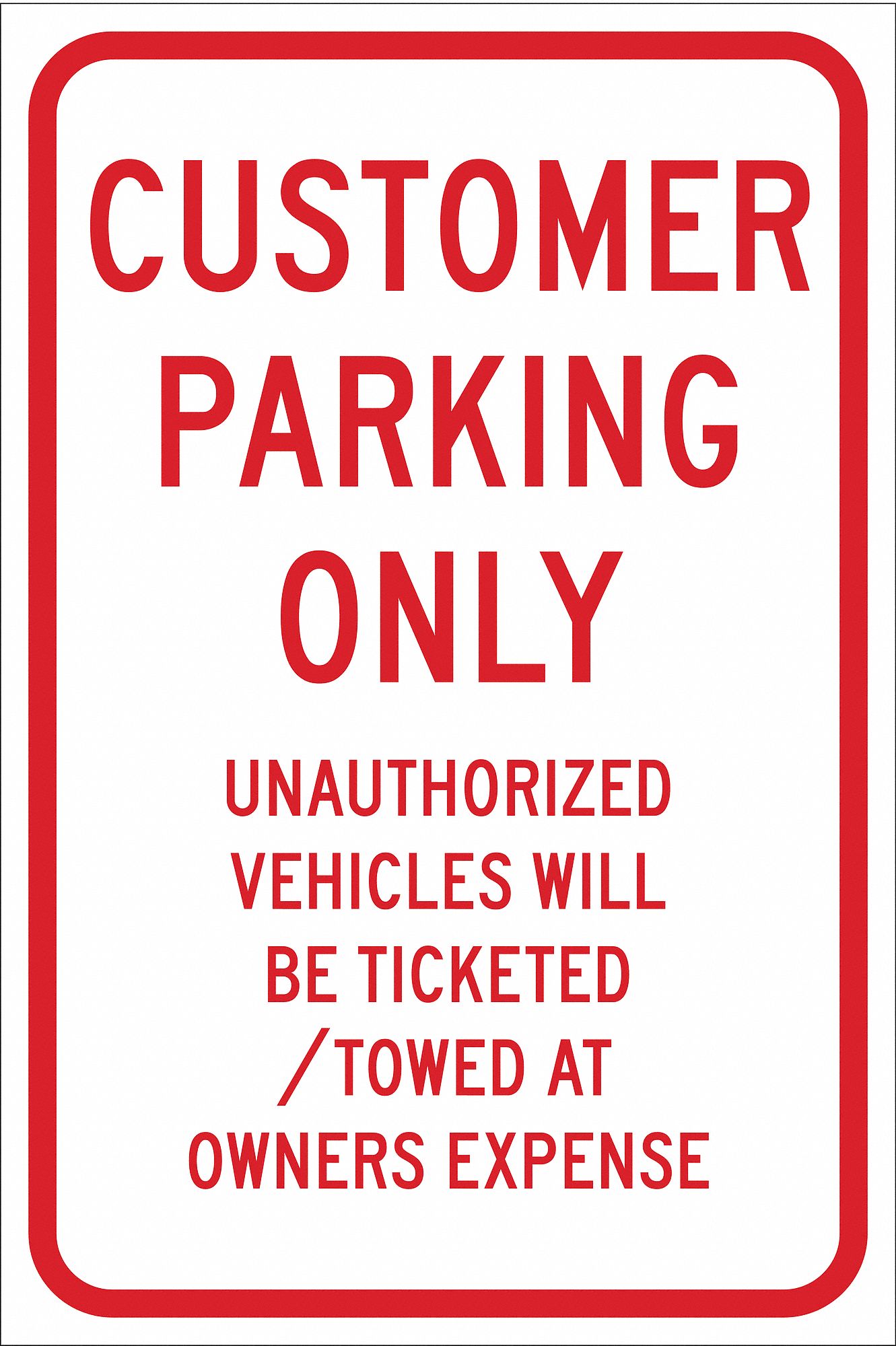 Parking Sign, 18"H, 12"W, Aluminum