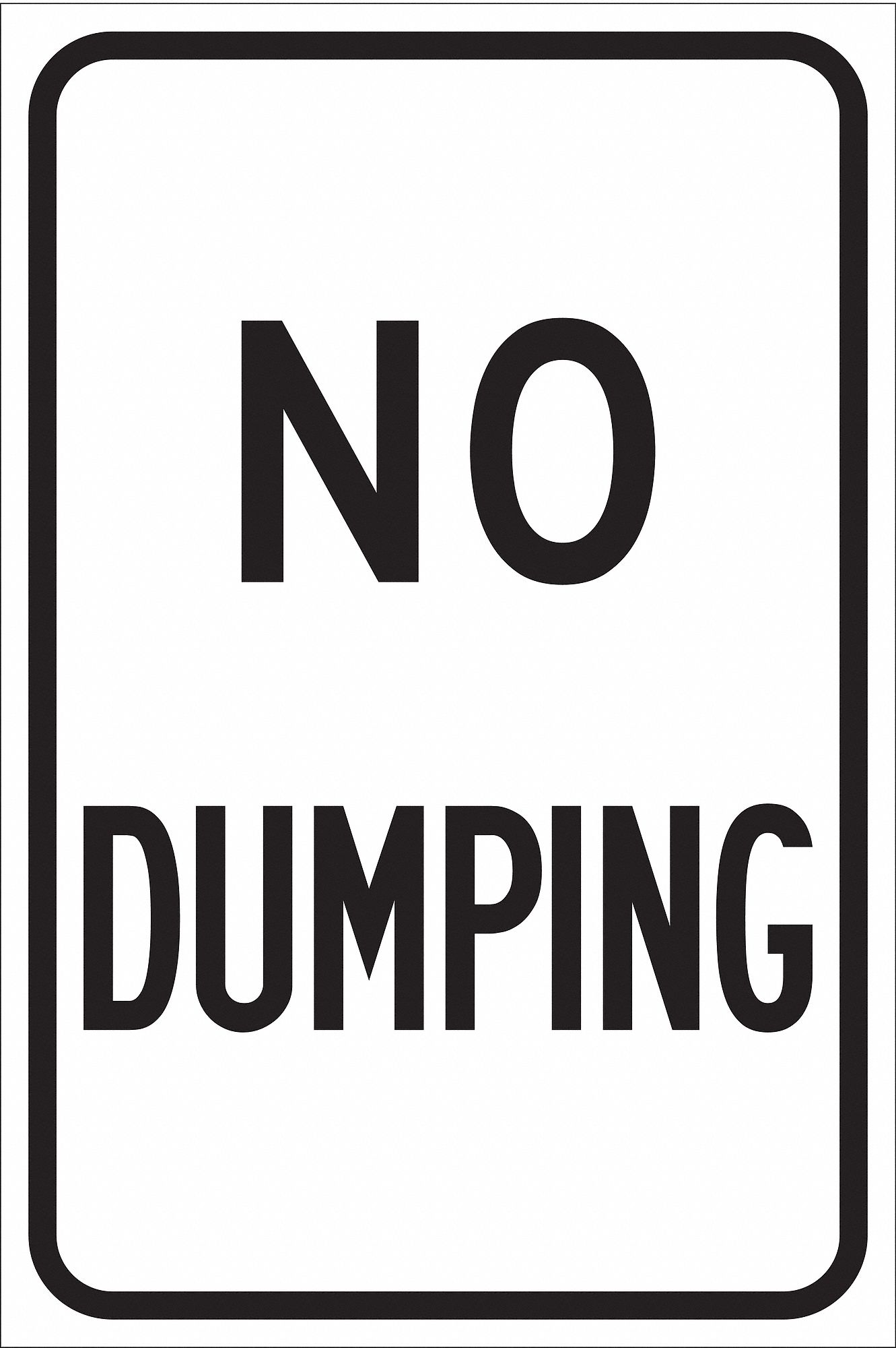 Sign, 18 in x 12 in, Aluminum