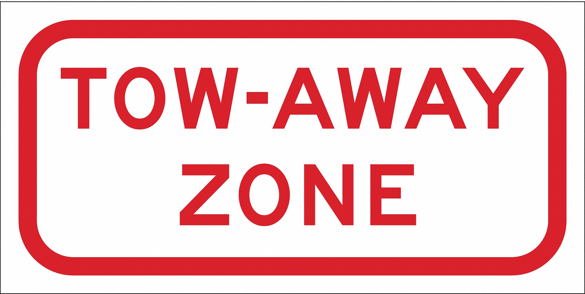 Tow Zone Supplemental Parking Sign, 6x12"