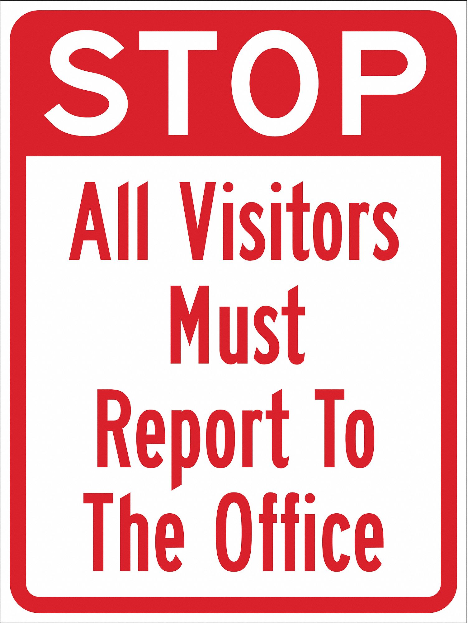 Sign, 24 in x 12 in, Aluminum