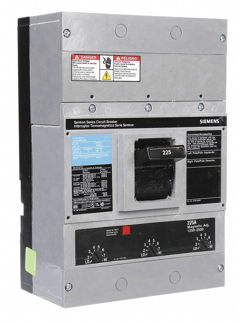 Siemens HFXD63B225 3 Pole 225 Amp 600v Circuit Breaker for sale online 