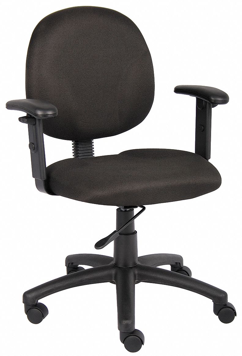 GRAINGER APPROVED Desk Chair, Desk Chair, 18 in to 20 in Nominal Seat