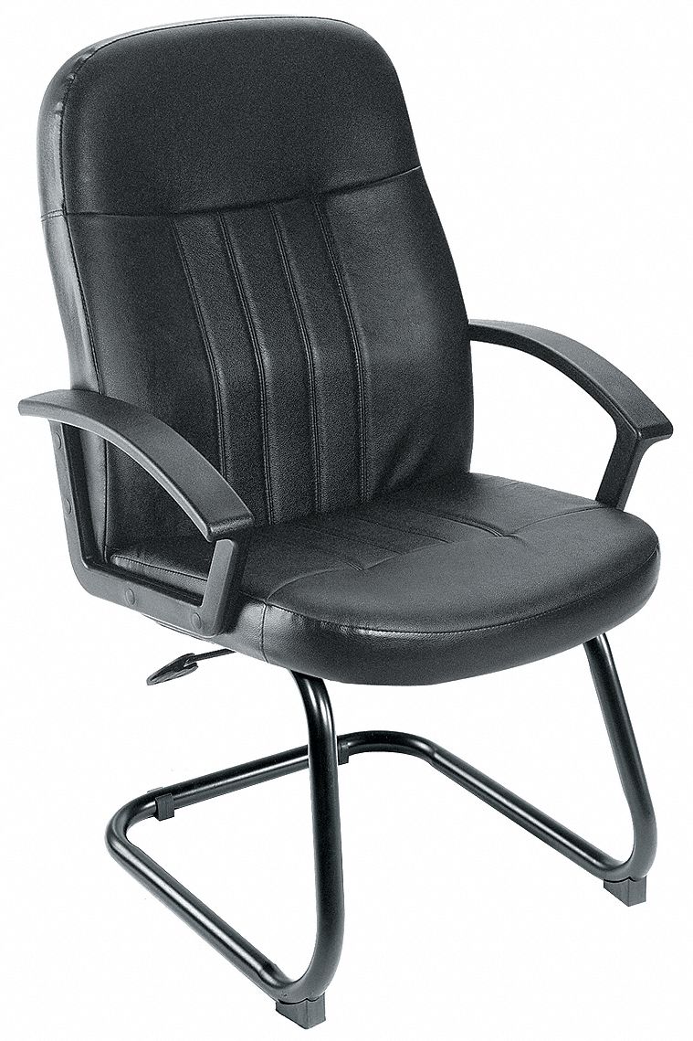 Frame Chair: Black, Black, 0 Casters/Glides, 25 1/2 in Overall Wd, 41 in Overall Ht