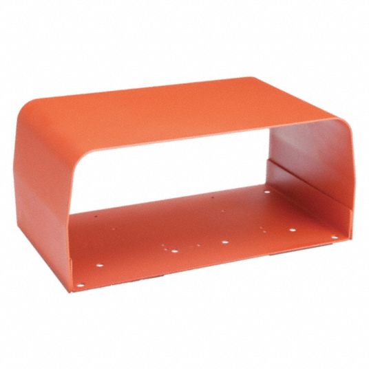 Orange Steel Foot Switch Guard, 11 in Length, 5 in Width, 6.1/2 in