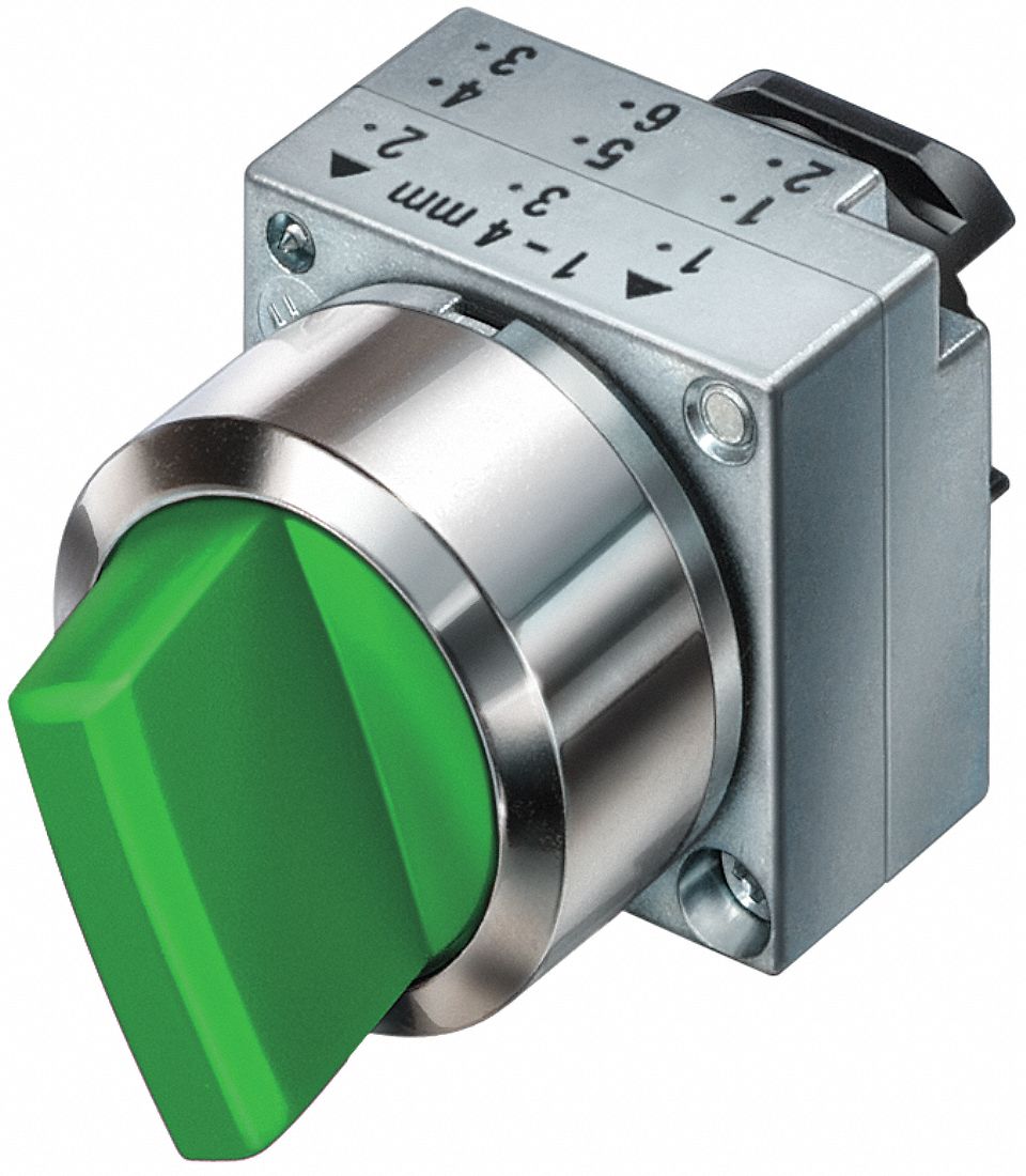 6GPJ3 - Illum Selector Switch 2 Pos 22mm Green