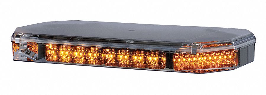 PSE AMBER Amber Low Profile Mini Light Bar, LED Lamp Type, Permanent