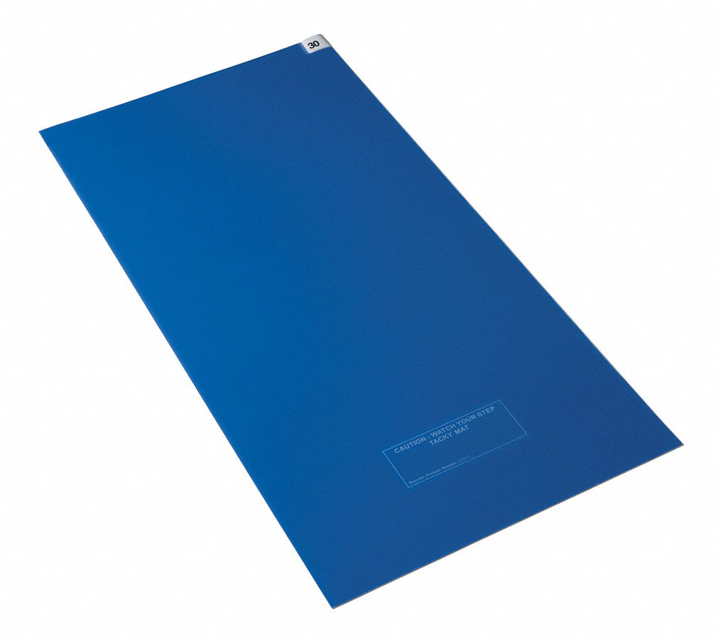 6GPY4 - D3947 Tacky Mat Blue 18 x 36 In PK4