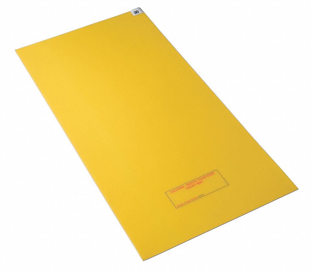D3947 Tacky Mat Yellow 18 x 36 In PK4