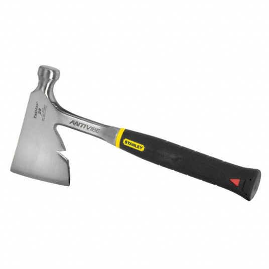STANLEY Carpenters Hatchet, Steel w/Molded Rubber Grip Handle Material, 13 in, Head Weight 28 oz