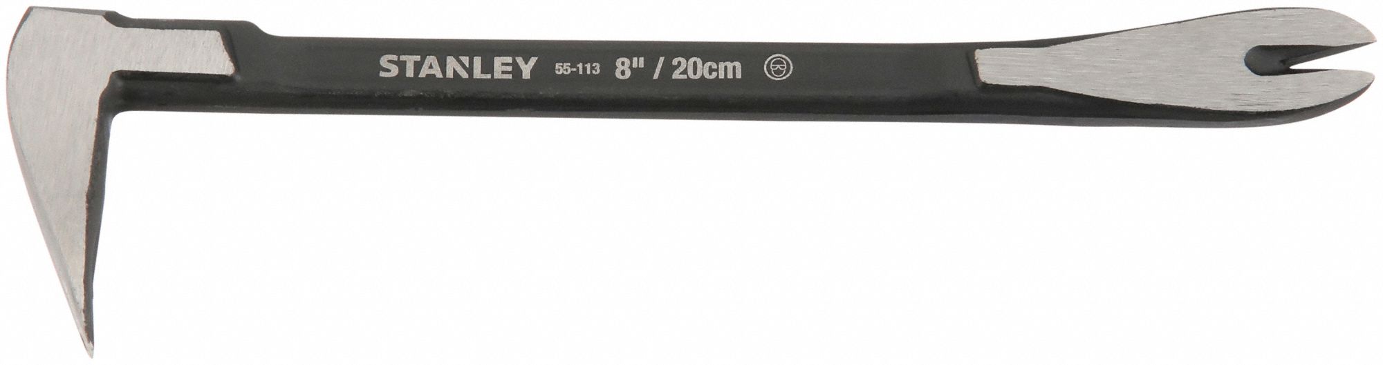 STANLEY Nail Puller Claw End, 8 in Overall Lg, 1 1/2 in Bar Wd, 4 in