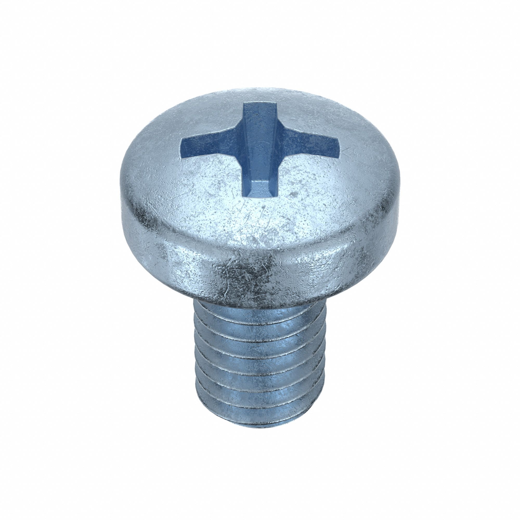 Machine Screw: M6x1.00 Thread Size, 10 mm Lg, Class 4.8, Steel, Zinc-Plated, Cheese, 100 PK