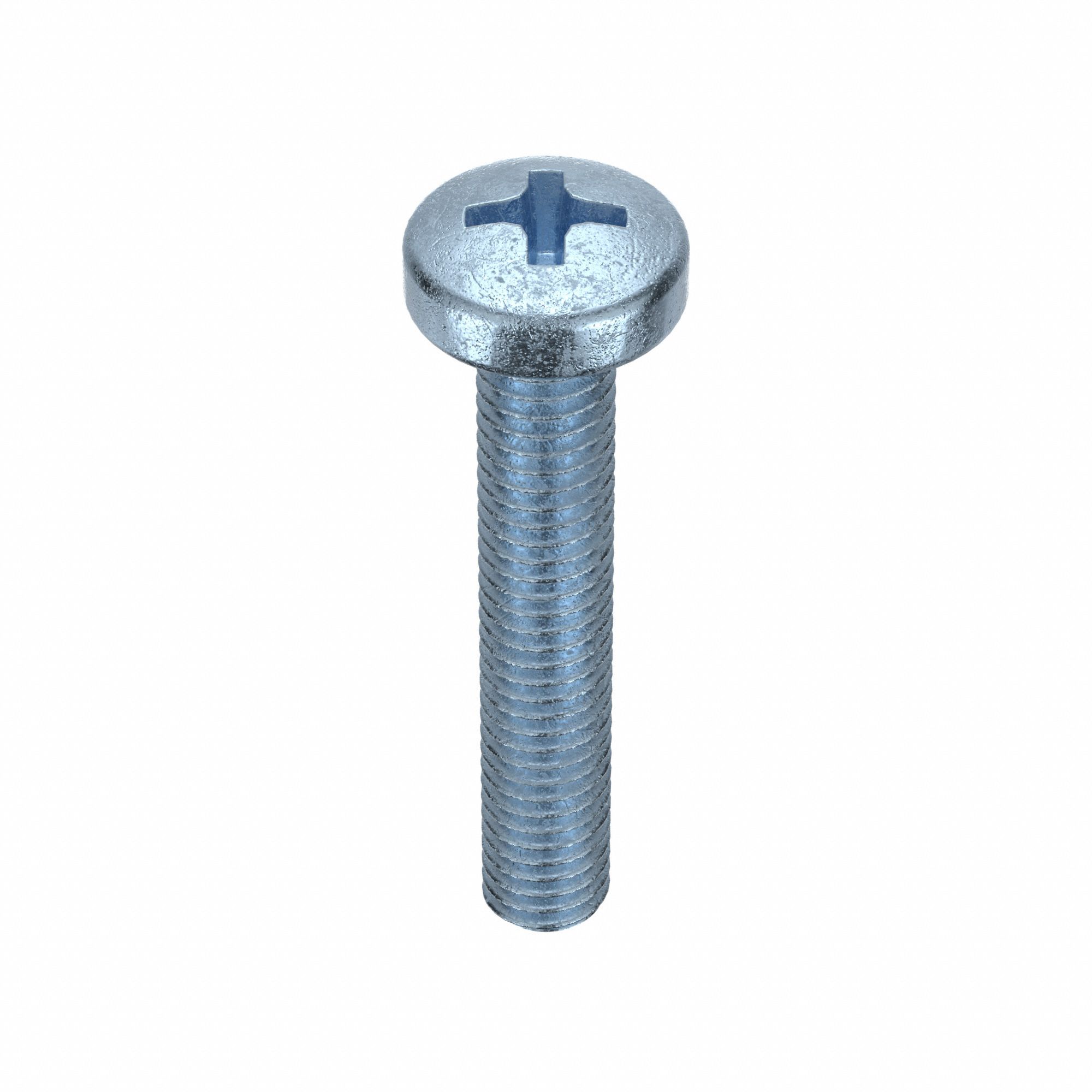 Machine Screw: M6x1.00 Thread Size, 35 mm Lg, Class 4.8, Steel, Zinc-Plated, Cheese, 100 PK