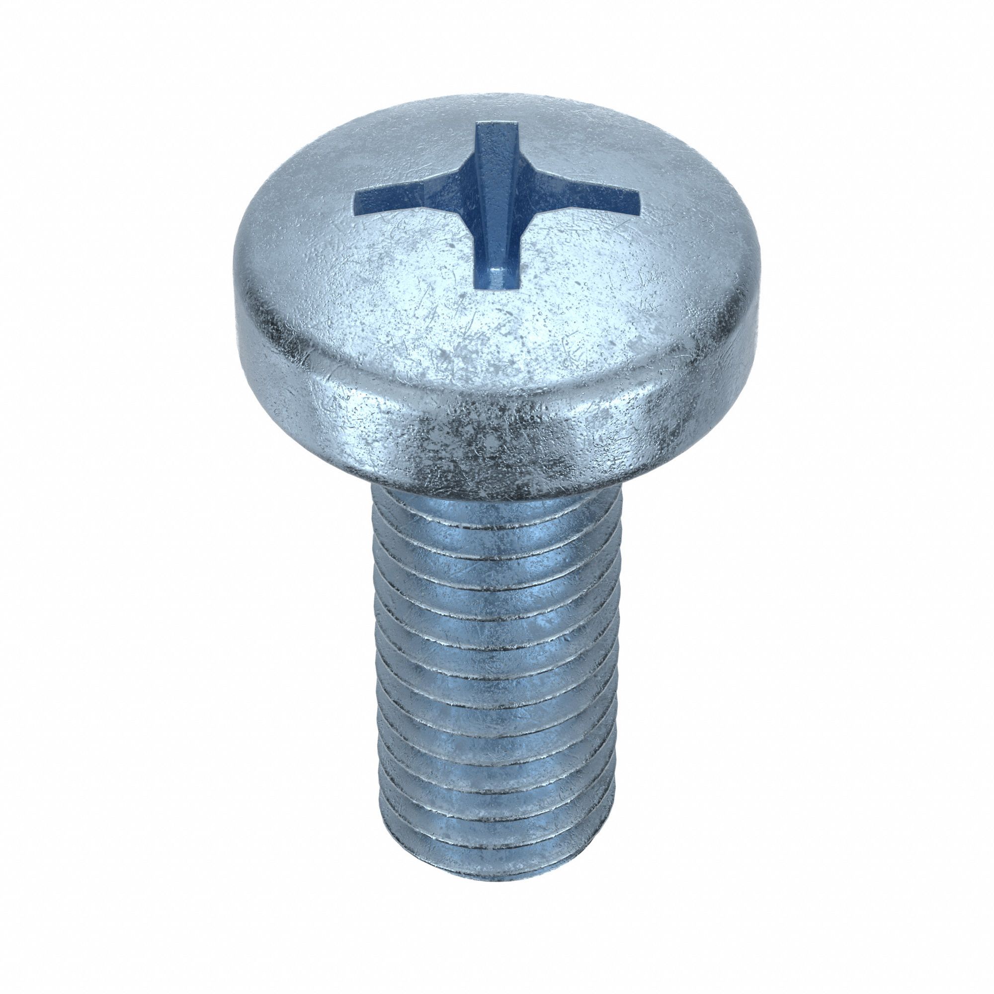 Machine Screw: M8x1.25 Thread Size, 20 mm Lg, Class 4.8, Steel, Zinc-Plated, Cheese, Phillips, 50 PK