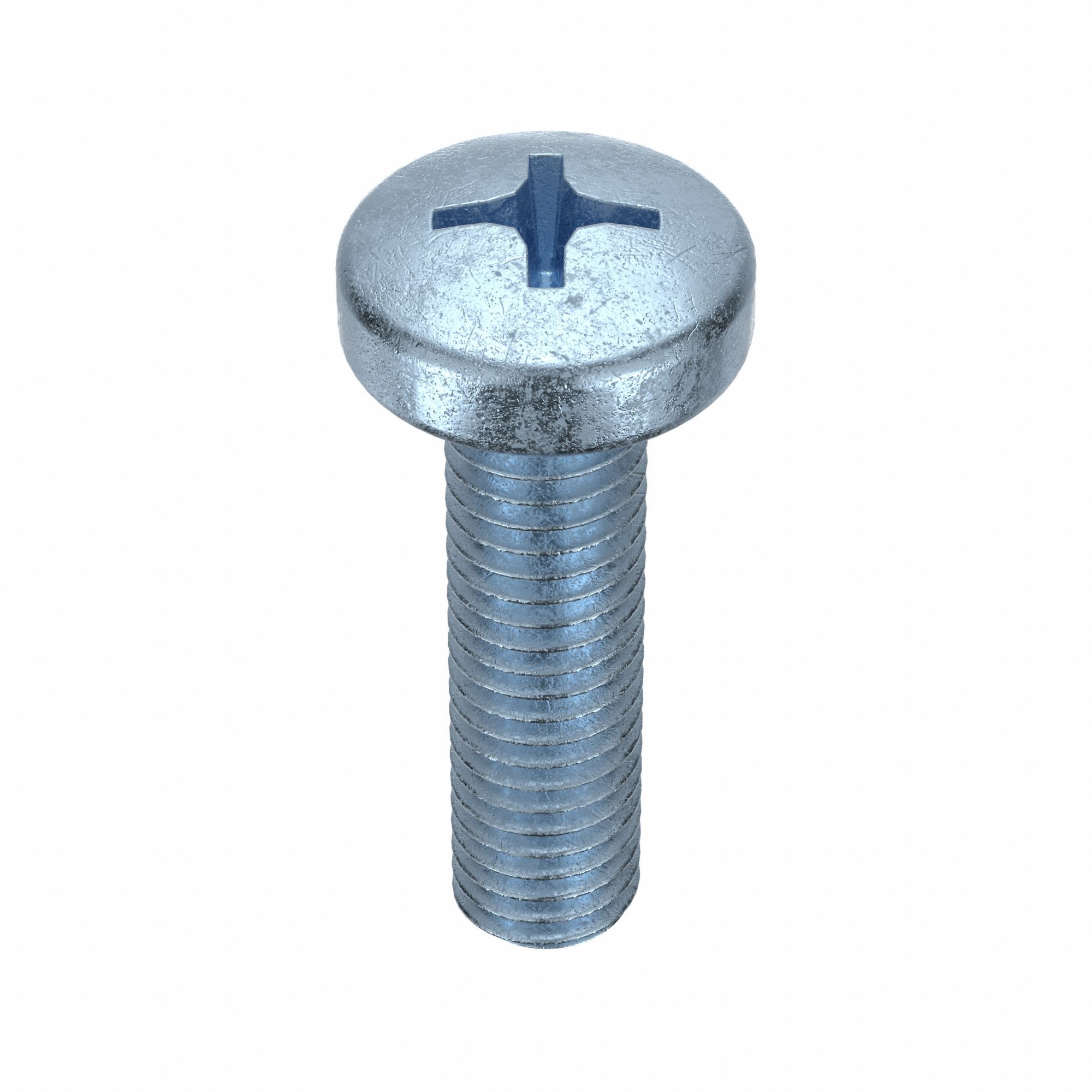 Machine Screw: M8x1.25 Thread Size, 30 mm Lg, Class 4.8, Steel, Zinc-Plated, Cheese, Phillips, 10 PK