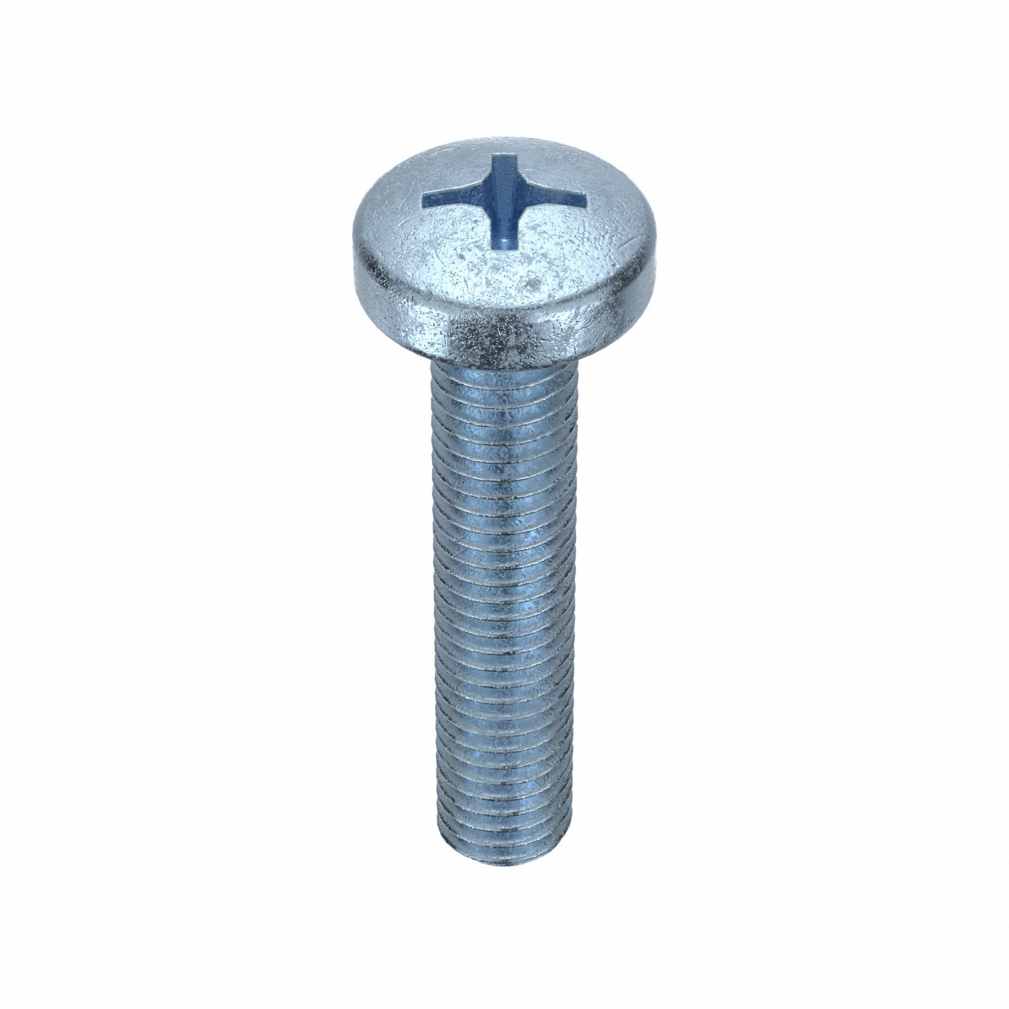 Machine Screw: M8x1.25 Thread Size, 40 mm Lg, Class 4.8, Steel, Zinc-Plated, Cheese, Phillips, 10 PK