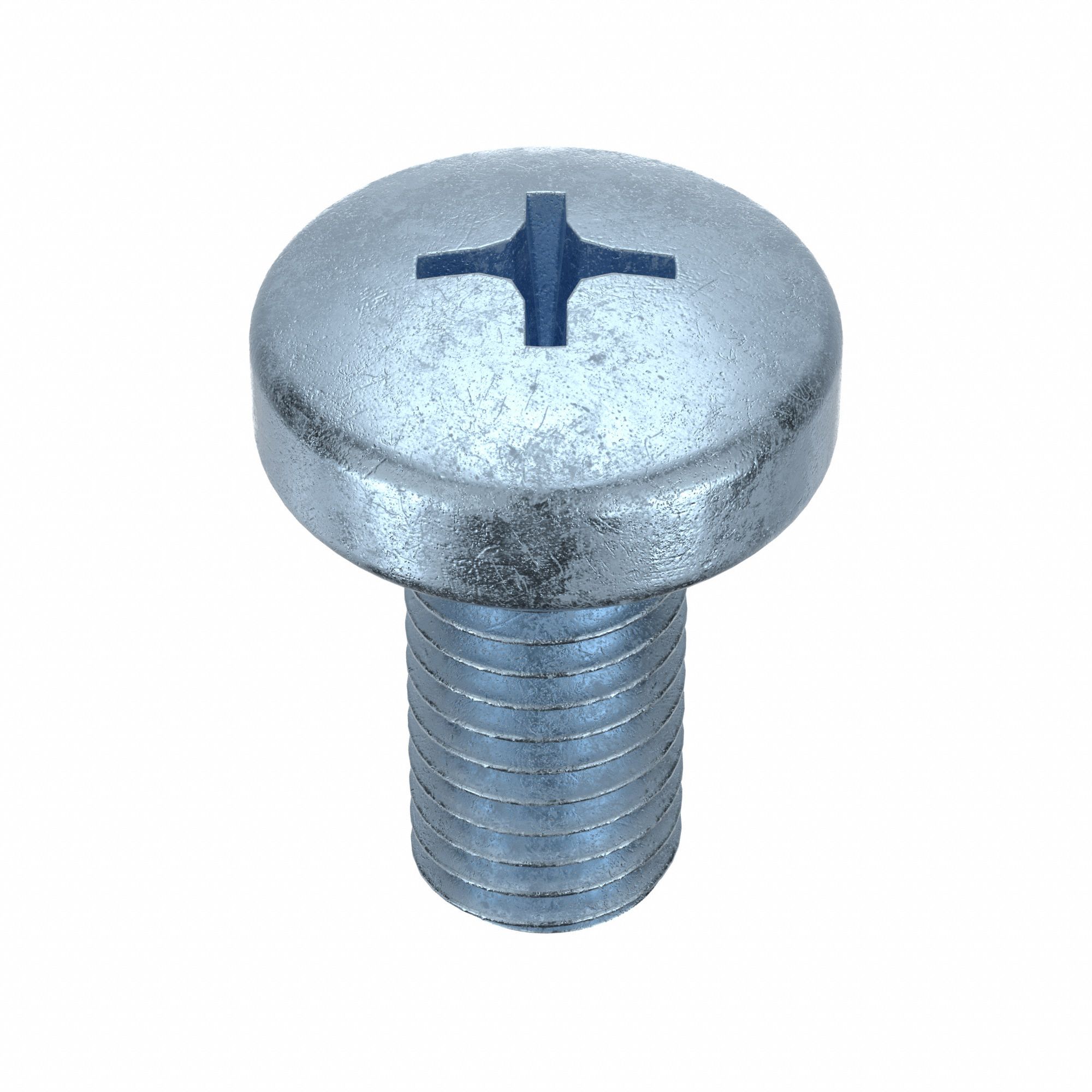 Machine Screws: M10x1.50 Thread Size, 20 mm Lg, Steel, Zinc-Plated, Pan, Phillips, 5 PK