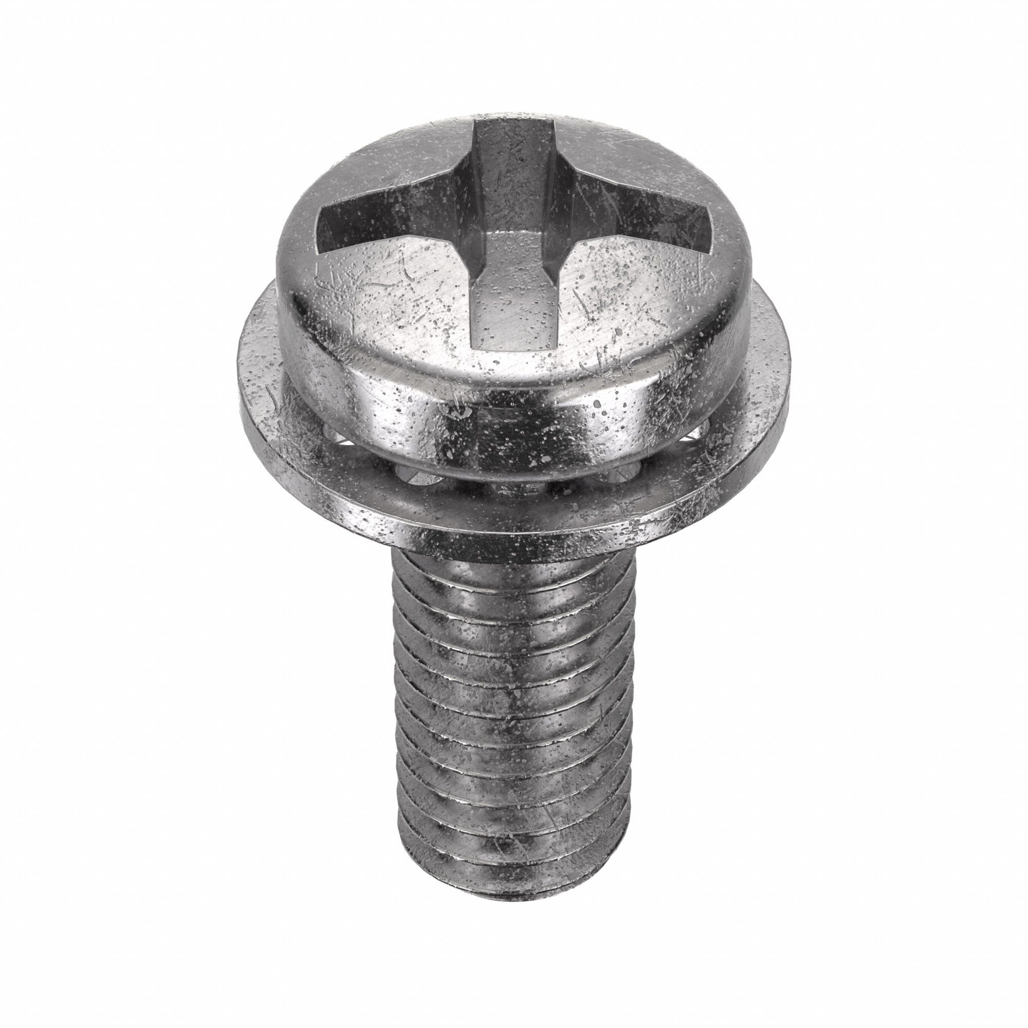 SEMS Screw: Internal Tooth, M3x0.50 Thread Size, 8 mm Lg, Stainless Steel, Plain, Pan, 25 PK