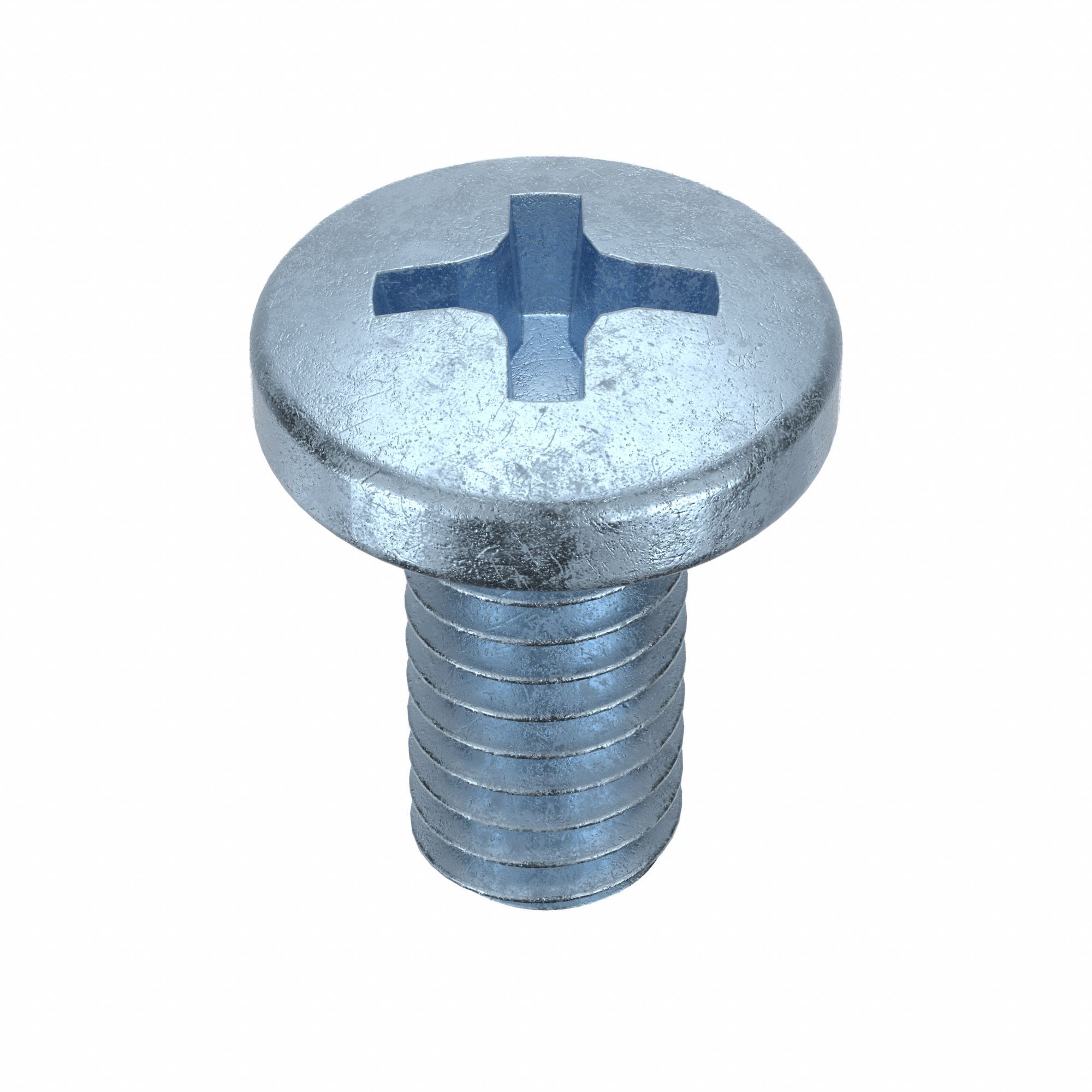 Machine Screws: M4x0.70 Thread Size, 8 mm Lg, Steel, Zinc-Plated, Pan, JIS Phillips, 25 PK