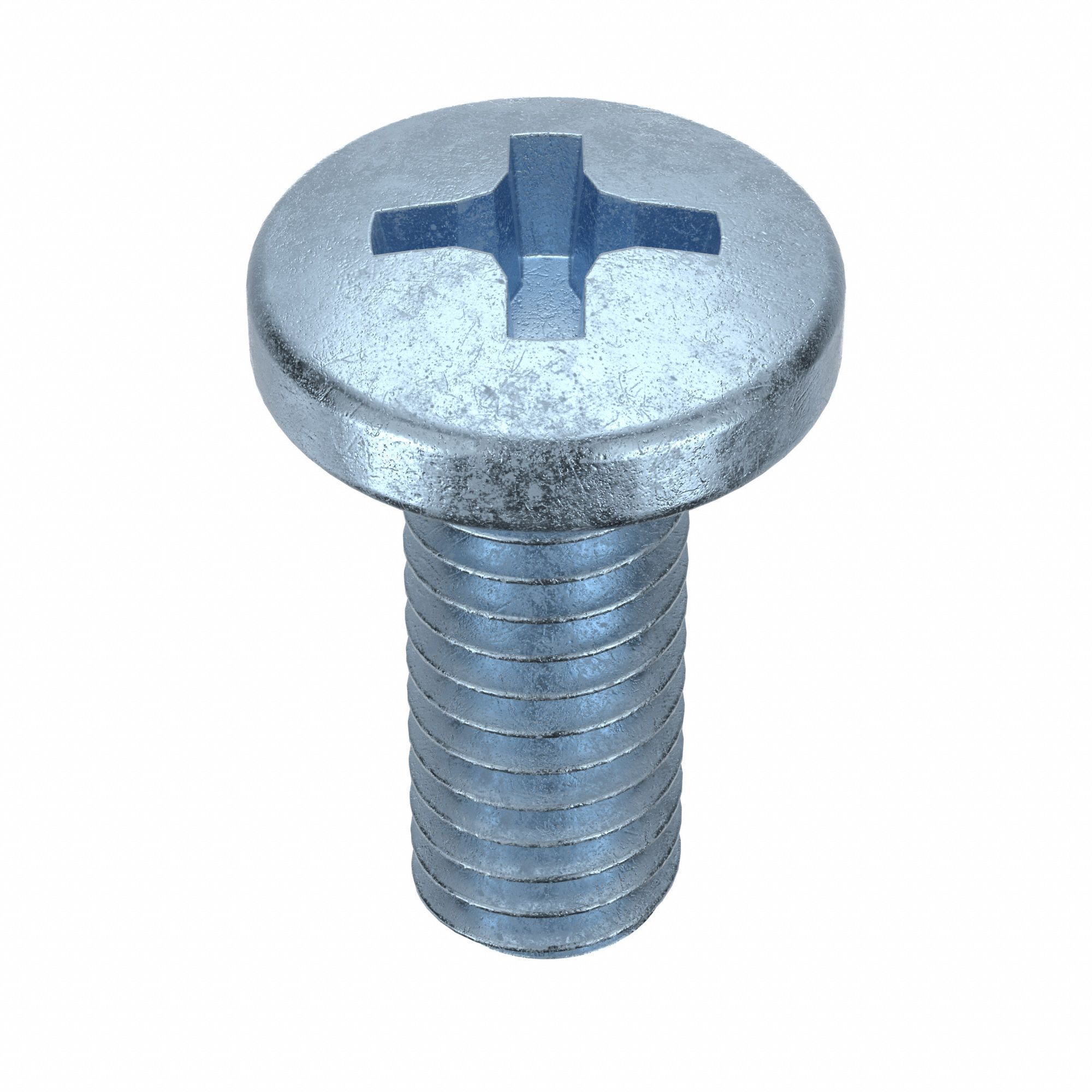 Machine Screws: M4x0.70 Thread Size, 10 mm Lg, Steel, Zinc-Plated, Pan, JIS Phillips, 25 PK