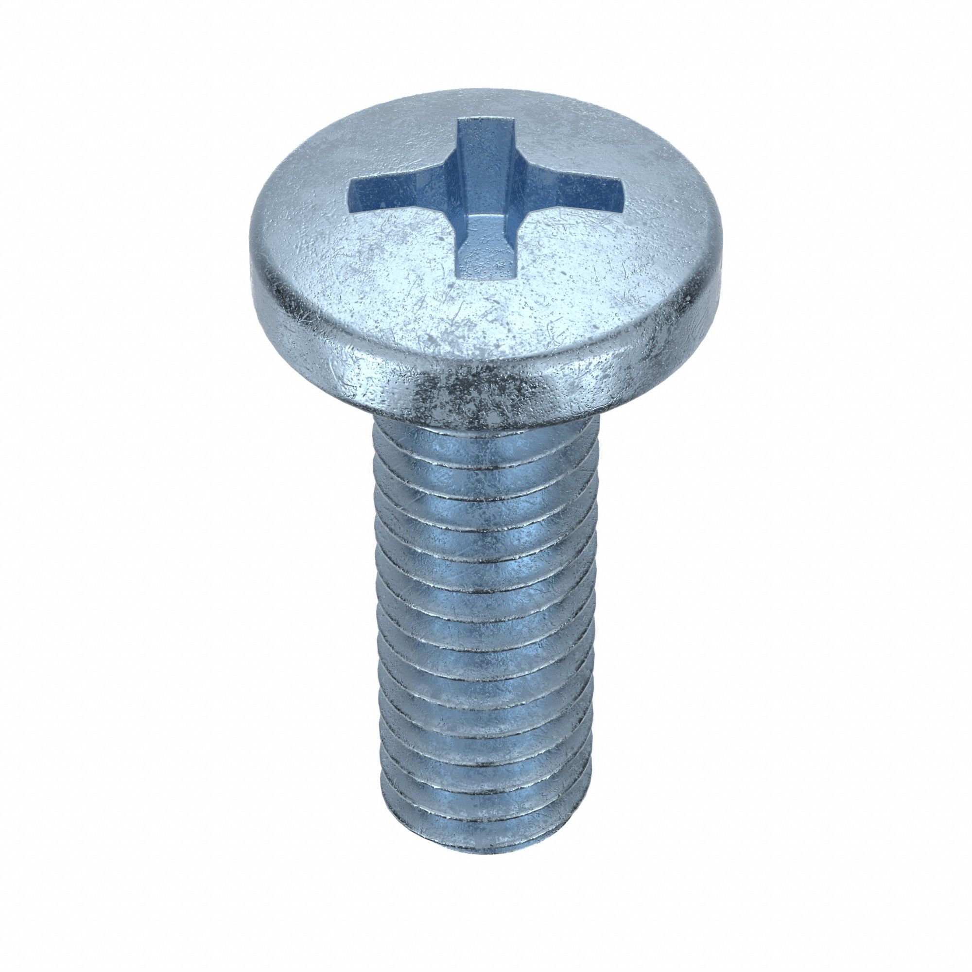 Machine Screws: M4x0.70 Thread Size, 12 mm Lg, Steel, Zinc-Plated, Pan, JIS Phillips, 25 PK