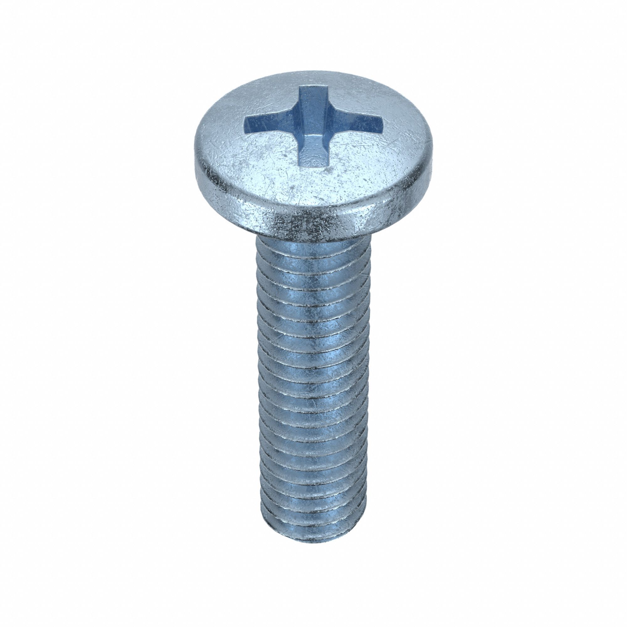 Machine Screws: M4x0.70 Thread Size, 16 mm Lg, Steel, Zinc-Plated, Pan, JIS Phillips, 25 PK