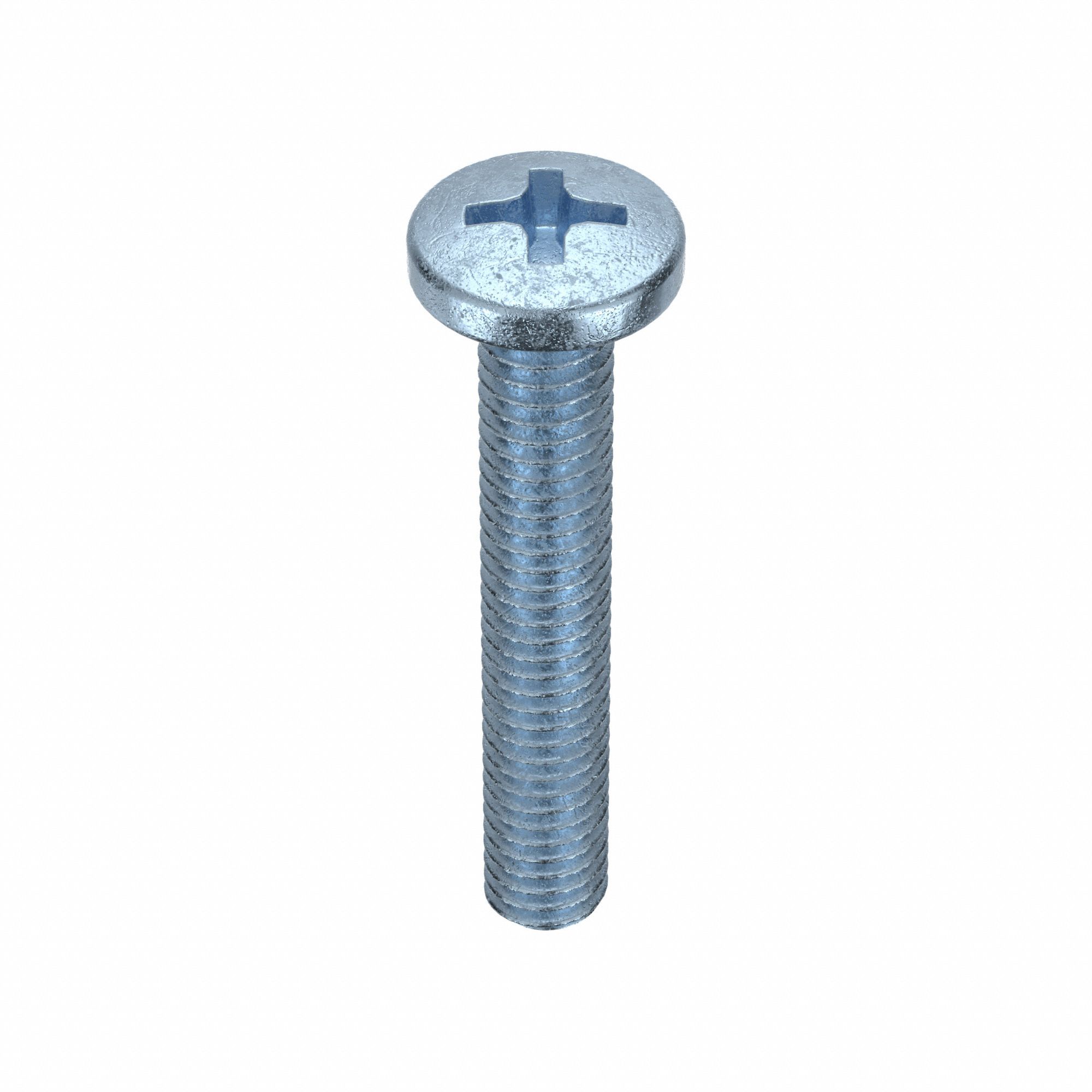 Machine Screws: M4x0.70 Thread Size, 25 mm Lg, Steel, Zinc-Plated, Pan, JIS Phillips, 25 PK