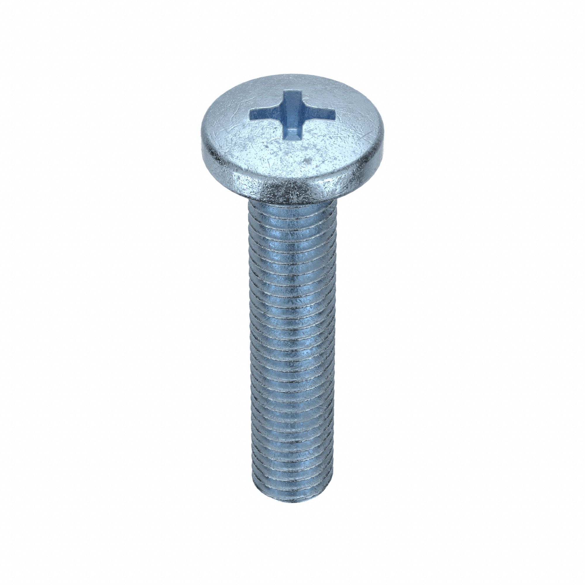 Machine Screws: M5x0.80 Thread Size, 25 mm Lg, Steel, Zinc-Plated, Pan, JIS Phillips, 25 PK